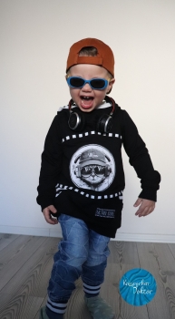 Patch / Aufnäher  - "Cool Cat" - SCHWARZ/WEIß